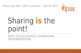 APLIC 2014 - Sharing IS the point