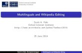 Multilinguals and Wikipedia Editing