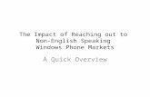 The Impact of Reaching out to