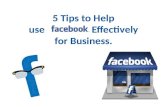 5 Tips to make your Facebook Business page more Effective