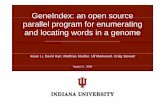 GeneIndex: an open source parallel program for enumerating and locating words in a genome