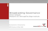 Broadcasting Governance WIPO Geneva 25 May 2009