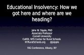 Educational Insolvency: Presentation at the Rockefeller Institute of Government