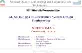 Need of Quality Engineering and Failure analysis Techniques