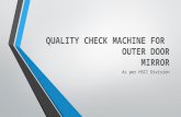 Quality check machine for outer door mirror of cars