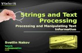13 Strings and text processing