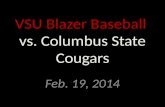 VSU Blazer Baseball vs. Columbus State Cougars
