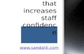 Words that increases staff confidence