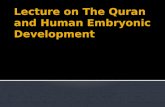 Lecture on quran and human embryonic development