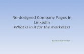 Re-designed company pages in linked in