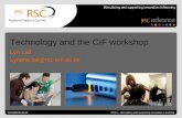 Technology and the CIF - RAPTA workshop