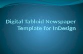 Digital tabloid newspaper template for in design