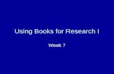 Lesson 7: Using Books for Research, Part I
