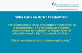 Why Earn an ACAT Credential?