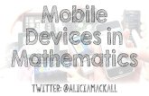 Using Mobile Devices in Mathematics