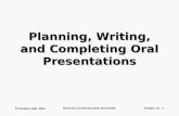 Planning, writing, and completing oral presentations