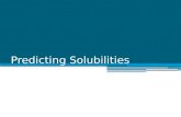 3   predicting solubilities