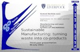 PhD Research Project. Sustainable Manufacturing
