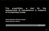 The e-porfolio, a tool for the assessment of competence in subjects Computing Grade
