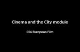 Cinema and the city module