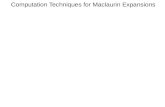 32 computation techniques for maclaurin expansions