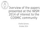 IWSM 2014 Overview of COSMIC related papers (Charles Symons)