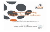 Planning and Controlling for Higher Education Institutions: Processes, Methodologies, Applications