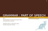 English : Part of speech