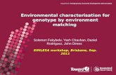 Environmental characteristisation for genotype by environment matching. SIMLESA workshop. Solomon Fekybelu