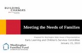 Washington Families Fund Presentation to Early Learning And Childrens Services Committee 1-15-10