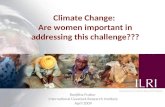 Climate change: Are women important in addressing this challenge?