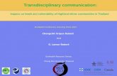 Transdisciplinary communication: Impacts on heath and vulnerability of Highland ethnic communities in Thailand