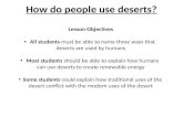 How Do People Use Deserts - Mr Leece's