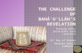 The Challenge of Bahá’u’lláh’s Revelation
