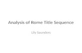 Analysis of rome title sequence