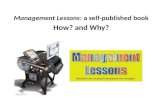 'Management Lessons' - the self-publishing process