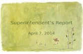 April Superintendent's Report to the Board of Education