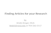 Finding articles for your research