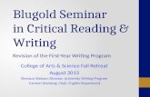 Blugold Seminar: Revision of the First-Year Writing Program