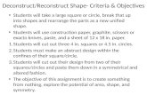 Deconstruct reconstruct shape