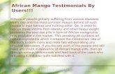 Pure African Mango Testimonials