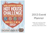 Holey Father Hot House Challenge 2013 Event Plan