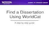 Find a Dissertation Using WorldCat: A step-by-step guide
