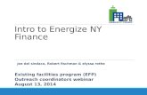 Energize NY Finance Training for NYSERDA Outreach Contractors Aug 2014