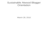 Sustainable Atwood Blogger Orientation