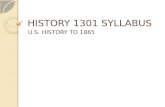HISTORY 1301 INTERACTIVE SYLLABUS
