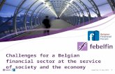 Challenges for a belgian financial sector at the service of citizens and the economy final version
