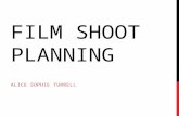 Planning for Film Shoot