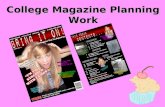 College Magazine Planning Work Presentation