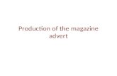 Production of the magazine advert 2